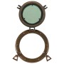 Espejo de ojo de buey de pared aluminio y vidrio Ø23 cm
