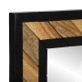 Espejo Negro y Marrón 90 x 2 x 50 cm Madera Sólida de Acacia