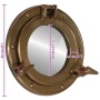 Espejo de ojo de buey de pared aluminio y vidrio Ø23 cm