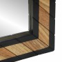 Espejo Negro y Marrón 90 x 2 x 50 cm Madera Sólida de Acacia