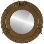 Espejo de ojo de buey de pared aluminio y vidrio Ø30 cm
