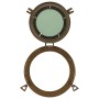Espejo de ojo de buey de pared aluminio y vidrio Ø30 cm