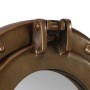 Espejo de ojo de buey de pared aluminio y vidrio Ø30 cm