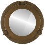 Espejo de ojo de buey de pared aluminio y vidrio Ø38 cm