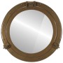 Espejo de ojo de buey de pared aluminio y vidrio Ø50 cm