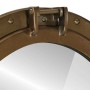 Espejo de ojo de buey de pared aluminio y vidrio Ø50 cm