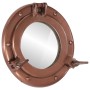Espejo de ojo de buey de pared aluminio y vidrio Ø23 cm