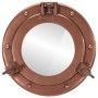 Espejo de ojo de buey de pared aluminio y vidrio Ø23 cm