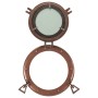 Espejo de ojo de buey de pared aluminio y vidrio Ø23 cm