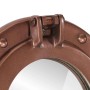 Espejo de ojo de buey de pared aluminio y vidrio Ø23 cm