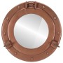 Espejo de ojo de buey de pared aluminio y vidrio Ø30 cm