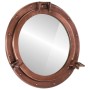 Espejo de ojo de buey de pared aluminio y vidrio Ø50 cm