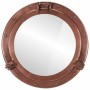 Espejo de ojo de buey de pared aluminio y vidrio Ø50 cm