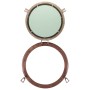 Espejo de ojo de buey de pared aluminio y vidrio Ø50 cm