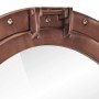 Espejo de ojo de buey de pared aluminio y vidrio Ø50 cm