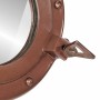 Espejo de ojo de buey de pared aluminio y vidrio Ø50 cm