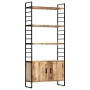 Regal mit 4 Ebenen aus rauem Mangoholz 80x30x180 cm von vidaXL, Bücherregale und Regale - Ref: Foro24-284422, Preis: 334,19 €...