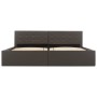 Cama canapé hidráulica cuero sintético gris 180x200 cm