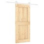 Sliding door with solid pine wood hardware 90x210 cm by vidaXL, Doors - Ref: Foro24-3203222, Price: 207,30 €, Discount: %