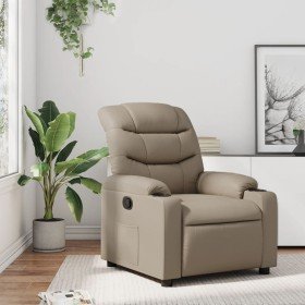Sillón reclinable de cuero sintético color capuchino Sillón reclinable de cuero sintético color capuchino