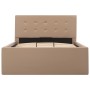 Cama canapé hidráulica cuero sintético capuchino 90x200 cm