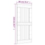 Sliding door with solid pine wood hardware 90x210 cm by vidaXL, Doors - Ref: Foro24-3203222, Price: 207,30 €, Discount: %