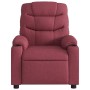 Sillón reclinable de tela rojo tinto