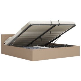 Cama canapé hidráulica cuero sintético blanco 160x200 cm Cama canapé hidráulica cuero sintético blanco 160x200 cm