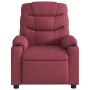 Sillón de masaje reclinable de tela color vino tinto