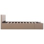 Cama canapé hidráulica cuero sintético blanco 160x200 cm