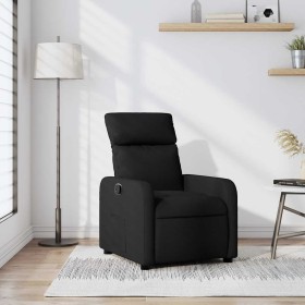 Sillón reclinable de tela negro Sillón reclinable de tela negro