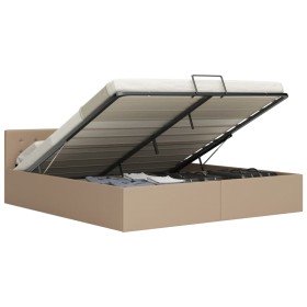 Cama canapé hidráulica cuero sintético capuchino 180x200 cm Cama canapé hidráulica cuero sintético capuchino 180x200 cm