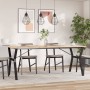 Patas de mesa de comedor estructura Y acero 180x80x73 cm