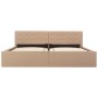 Cama canapé hidráulica cuero sintético capuchino 180x200 cm