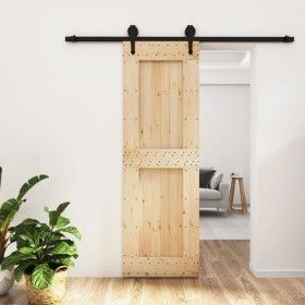 Schiebetür mit massivem Kiefernholzbeschlägen 70x210 cm von vidaXL, Türen - Ref: Foro24-3203236, Preis: 159,97 €, Rabatt: %
