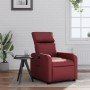 Sillón reclinable de cuero sintético rojo tinto en Sillones | Comprar online en Foro24
