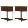 Nachttische 2 Stück Ingenieurholz braun Eiche 30x60x60 cm von vidaXL, Nachttische - Ref: Foro24-826062, Preis: 64,81 €, Rabat...