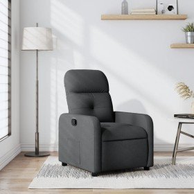 Sillón reclinable de tela gris oscuro Sillón reclinable de tela gris oscuro