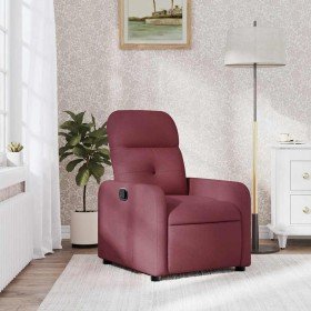 Sillón reclinable de tela rojo tinto en Sillones | Comprar online en Foro24