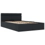 Cama hidráulica almacenaje LED sin colchón negro 120x200 cm