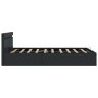 Cama hidráulica almacenaje LED sin colchón negro 120x200 cm
