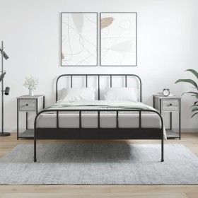 Mesitas noche 2 uds madera ingeniería gris Sonoma 30x60x60 cm de vidaXL, Mesitas de noche - Ref: Foro24-826060, Precio: 64,75 €