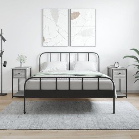 Nachttische 2 Stück Sonoma graues Ingenieurholz 30x60x60 cm von vidaXL, Nachttische - Ref: Foro24-826060, Preis: 64,81 €, Rab...