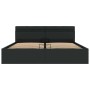 Cama hidráulica almacenaje LED sin colchón negro 160x200 cm
