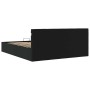 Cama hidráulica almacenaje LED sin colchón negro 160x200 cm
