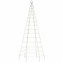 Árbol de Navidad en asta de bandera 200 LED blanco cálido 180cm