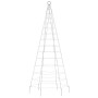 Árbol de Navidad en asta de bandera 200 LED blanco frío 180 cm