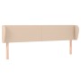 Cappuccino synthetic leather headboard 203x23x78/88 cm by vidaXL, Headboards and footboards - Ref: Foro24-3116977, Price: 69,...