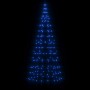 Árbol de Navidad en asta de bandera 200 LED azul 180 cm