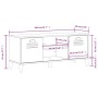 Banco zapatero VIKEN madera de ingeniería blanco 106x35x45 cm